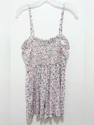 Lily Rose Floral Molded Cup Linen-Blend Romper‎ Medium NWT thumbnail 4