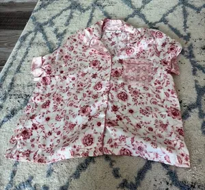 Haute hippie pink floral print lounge/pajama set (size small) thumbnail 1