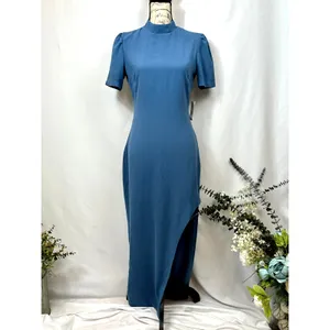 Alexia Admor Dixie Mockneck Maxi Sheath Dress in Denim Blue 4 thumbnail 4