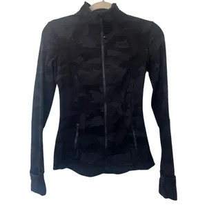 Lululemon Define Jacket Heritage 365 Camo Deep Coal Multi Size 4 Black thumbnail 2