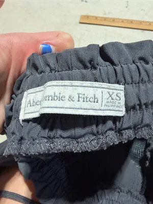 Abercrombie & fitch Charcoal Elastic-Waist Jogger Pants XS thumbnail 7