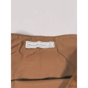 Abercrombie & Fitch Faux Suede Mini Skirt Size S Brown Preppy Fall Quiet Luxury thumbnail 4