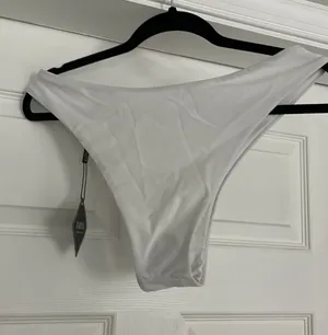 Zaful Cheeky Bikini Bottoms White thumbnail 1