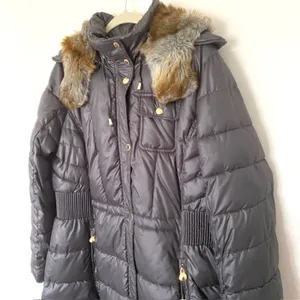 Laundry by Design Gray Puffer Coat Faux Fur Hood Removable Trim Insulated Sz 1X thumbnail 4