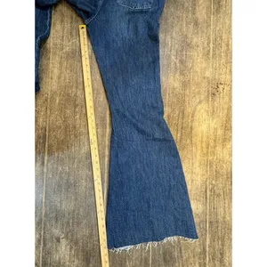 Forever 21 Blue Denim Flare Leg Jeans Daisies-High Rise‎ Size 29 60's thumbnail 14