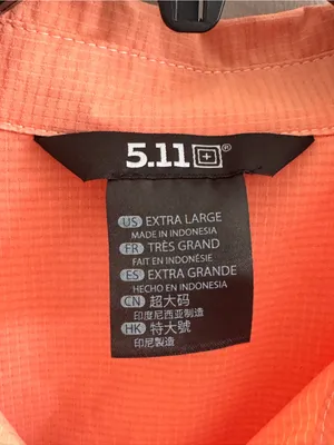 5.11 Tactical Women’s XL‎ Button Front Short Sleeve Shirt Peach Hiking thumbnail 2