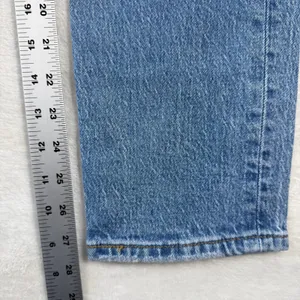 Levis 501 Original Fit Jeans Light Wash Distress High Rise Straight Leg Denim 25 thumbnail 5