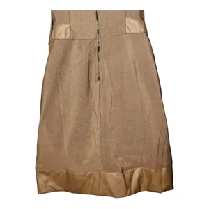 Lucy & Co Faux Leather Mini Dress Womens S Tan Rosette‎ 3D Floral Cocktail NWT thumbnail 10