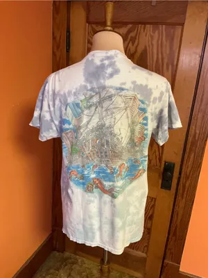 Grateful Dead Ship of Fools Double Sided Tie Dye Junk Food Tee Medium thumbnail 7