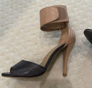MIA Two-Tone Ankle Strap Heels – Brown & Tan, Size thumbnail 7