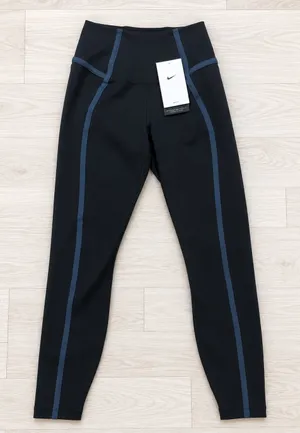 Nike One Women's High-Waisted 7/8 Training Leggings Dri-FIT Black NWT S thumbnail 1