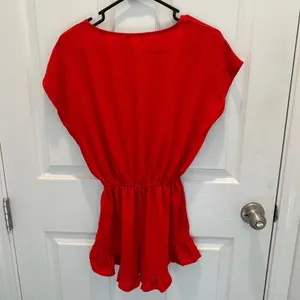 Papaya Red Women's Romper thumbnail 3