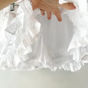Cotton Candy Layered Eyelet Lace Mini Skirt Skort White Large thumbnail 5