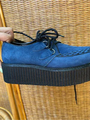 Demonia demonias women’s unisex 8/8.5 blue black platform vintage y2k goth thumbnail 3