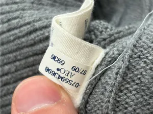 American Eagle y2k 90s 2000s grey long sleeve cable knit sweater size small thumbnail 9