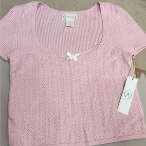 The Prairie by Rachel Ashwell Women's Pink Scoop Neck Blouse Size L Cottage Core thumbnail 2