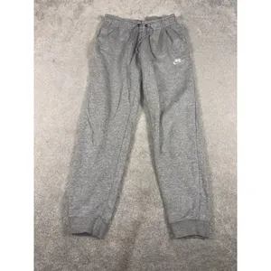 Nike Sportswear Club‎ Fleece Sweatpants Womens S Gray Mid Rise Tapered Jogger thumbnail 2