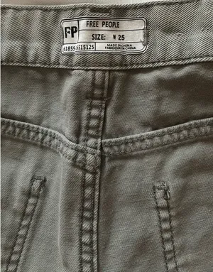 Free People Army Green Denim Shorts  thumbnail 2