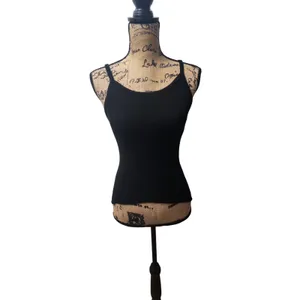 Vintage‎ G.A.S. Co. Women's Knitted Tank Top & Striped Crop Top Set Size S Black thumbnail 3