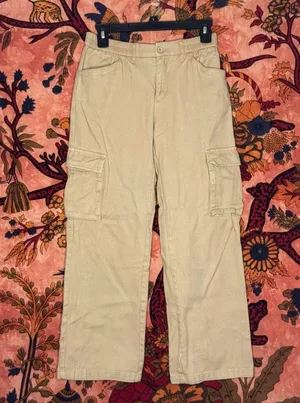 Beige Cargo Pants Tan thumbnail 1
