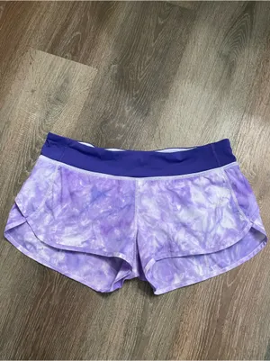 Lululemon Run: Speed Short 2-way Stretch Purple Tie-Dye Women’s Athletic Size 10 thumbnail 3