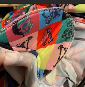 Deep plunge neck colorful bodysuit size L Size L thumbnail 12