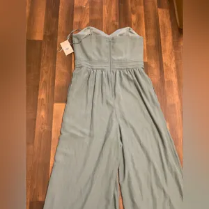 Birdy Grey Green Jumpsuit Wide-Leg High-Waisted thumbnail 5