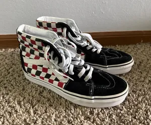 Vans off the Wall Skateboard Shoes Unisex US‎ M5.5 W7 Black White Check Lace-Up thumbnail 1