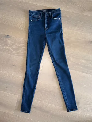 Abercrombie & Fitch Women's Dark Indigo Skinny Jeans thumbnail 4
