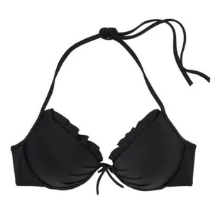 Victoria’s Secret Black Push Up Ruffle Bikinj Top thumbnail 3