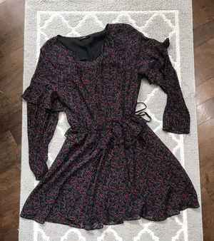 Revolve Holiday Print Ruffle Cinch Waist Mini Drszz thumbnail 3