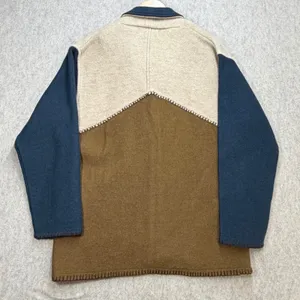 Portraits Northern Isles Women Small Brown Blue Boho Cabin‎ Wool Toggle Jacket thumbnail 2