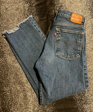 Womens 29"x25" Levi Strauss Big "E" Wedgie Straight Button Up Jeans thumbnail 1
