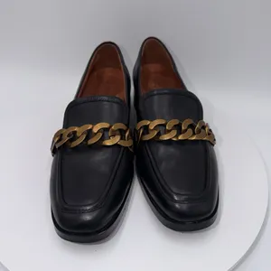Vionic Mizelle Black Leather Chain Loafers Women's Size 7.5 Minimalist Academia thumbnail 3