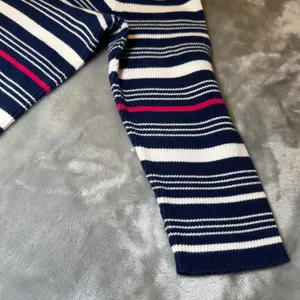 Liz Claiborne Womens Plus Size 1X Sweater Striped Knit Boat Neck Ribbed Nautical thumbnail 6