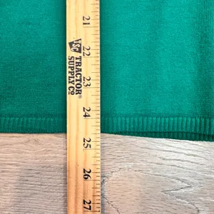 Cato‎ Green Knit Sweater Crew Neck Sz XLarge XL Puff Sleeve Ribbed Cuff Pullover thumbnail 4