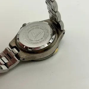 Vintage Guess Waterpro 50M Ladies Watch Silver Tone Hex Link Bracelet White Dial thumbnail 7