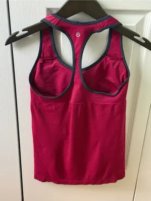 Lululemon Ebb & Flow Racerback Tank in Heathered Bumble Berry Heathered Inkwell thumbnail 4