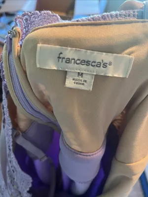 Francesca's Collections Lavender Lace A-Line Slip Dress thumbnail 2