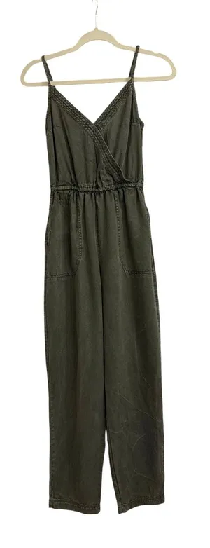 Abercrombie & Fitch One Piece Jumpsuit Army Green Romper Size Women's XS thumbnail 1