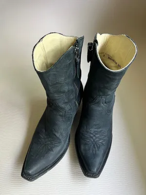 Lane Boots Smokeshow black leather western ankle booties 7 thumbnail 4