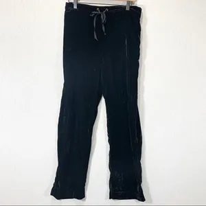 Sam Edelman Black Velvet Lounge Pants Size Small Comfy Loungewear thumbnail 2