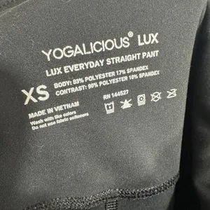 Yogalicious Lux Everyday Straight Pant Women XS Black High Waisted Yoga Pants‎ thumbnail 5