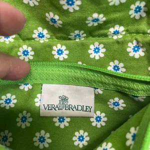 Vera Bradley Floral Green/Blue Crossbody Bag 7” X 5” PREOWNED thumbnail 7