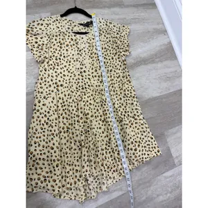 KIVARI Valentina Babydoll Mini Dress in Leopard Size XS thumbnail 8
