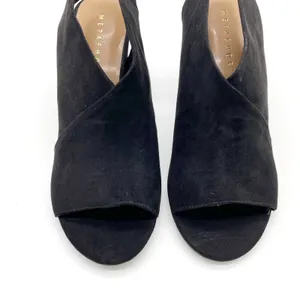 NEW Metaphor Womens 7.5 Stala Sling-Back Block‎ Heel Dress Shoe Open Toe Black thumbnail 2