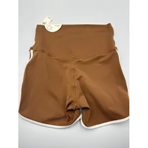 OFFLINE by Aerie Real Me Shortie S Brown‎ High Rise 3" Inseam Retro Piping NWT thumbnail 5