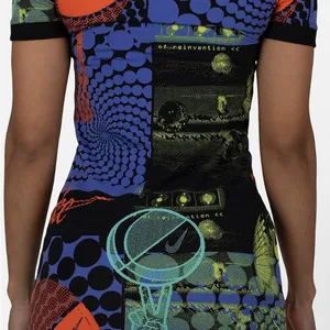 Nike Essential Rave Bodycon Dress Graphic Print Women Medium Large Runs Small thumbnail 2