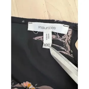 Maurices Black Floral Glitter Top Tunic XXL Criss-Cross Long Sleeve Pullover thumbnail 10