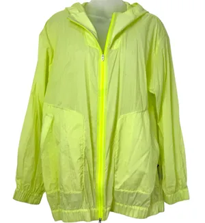 Lululemon Lab Translucent Lightweight Windbreaker Jacket Sz 8 Lime Green EUC thumbnail 1